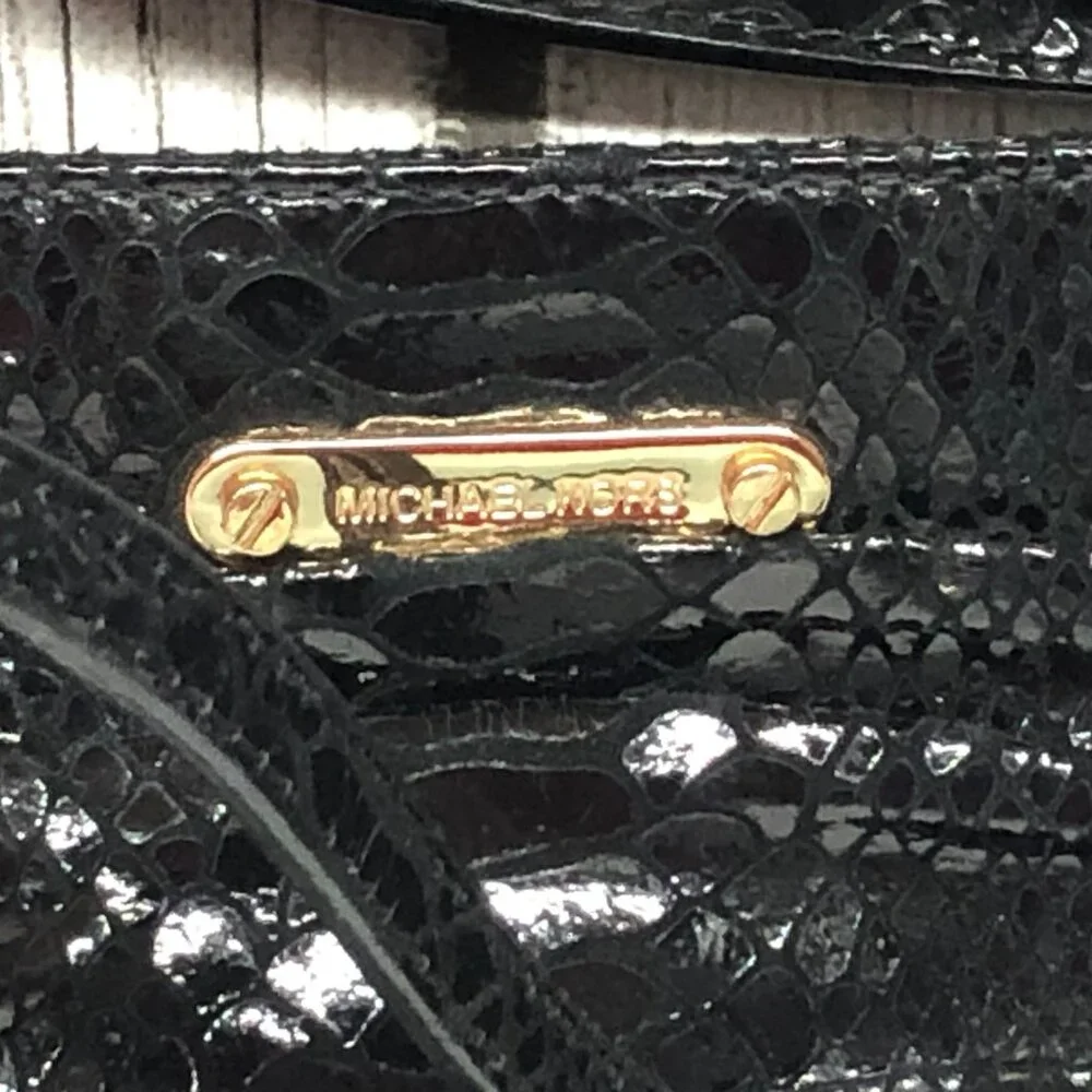 MICHAEL Michael Kors Black Snakeskin Crossbody - Picture 3 of 8
